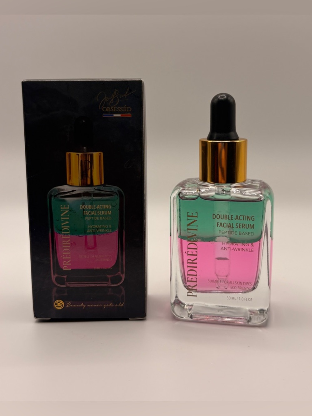 Predire Paris Divine Double Acting Peptide Facial Serum Hydrating 1 oz NIB